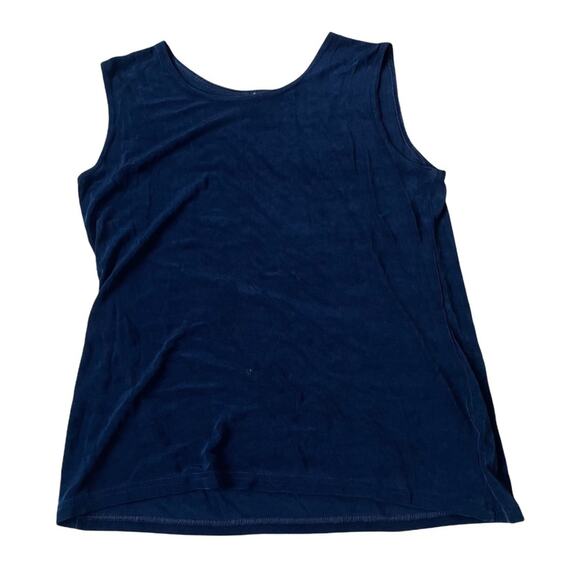 Vintage Artex Collection 2 Piece Blouse Embellished Studded Belt Stretch Navy XL - Picture 4 of 9